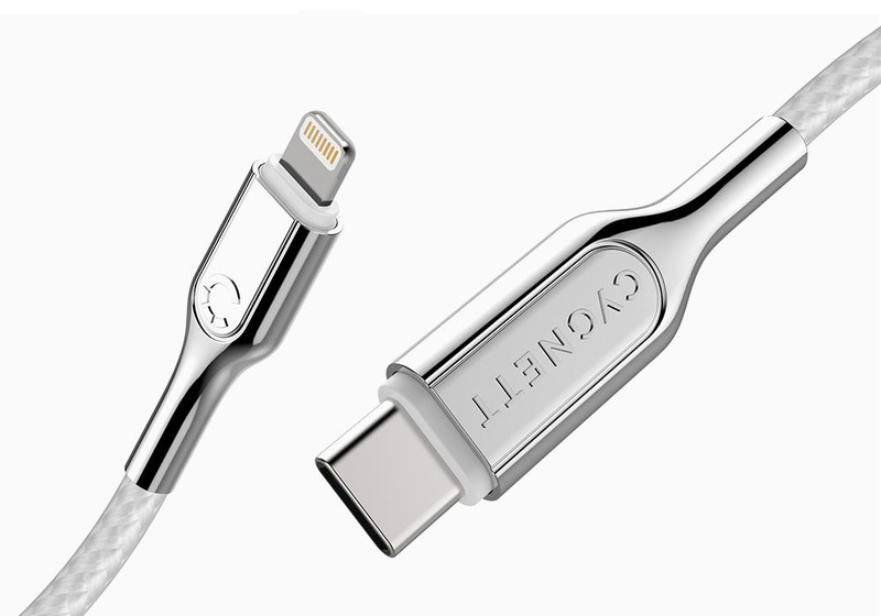 Cygnett Armoured Lightning to USB-C Cable 1m White