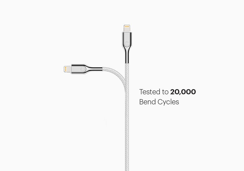 Cygnett Armoured Lightning to USB-C Cable 1m White