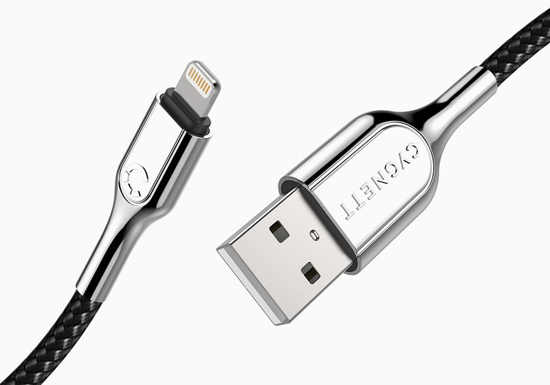 Cygnett Armoured Braided Lightning to USB-A Cable 1m Black