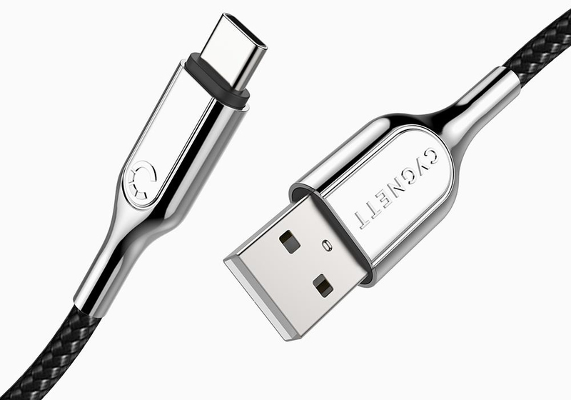 Cygnett Armoured 2.0 USB-C To USB-A Cable 1m - Black (3A/60W)