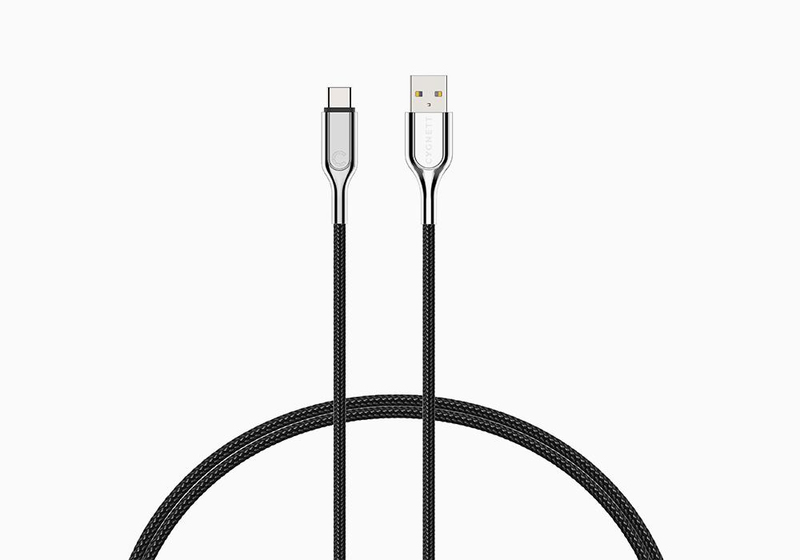 Cygnett Armoured Braided USB 2.0 USB-C to USB-A Cable 2m Black