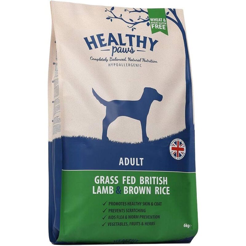 Healthy Paws Grass Fed British Lamb & Brown Rice Adult 6kg