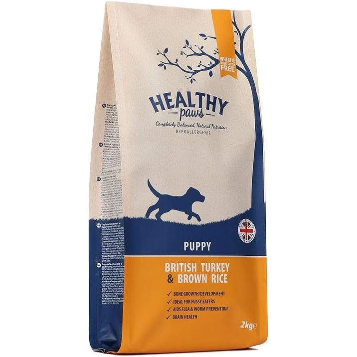 Healthy Paws British Turkey & Brown Rice Puppy 2kg