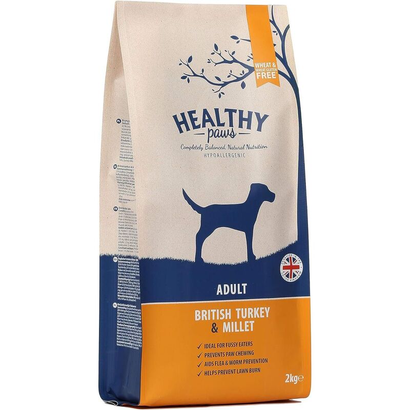 Healthy Paws British Turkey & Millet Adult 2kg