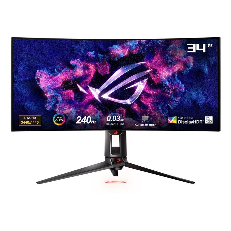 ASUS ROG Swift OLED PG34WCDM - 34-inch 800R curved OLED panel 240Hz Gaming Monitor - Black