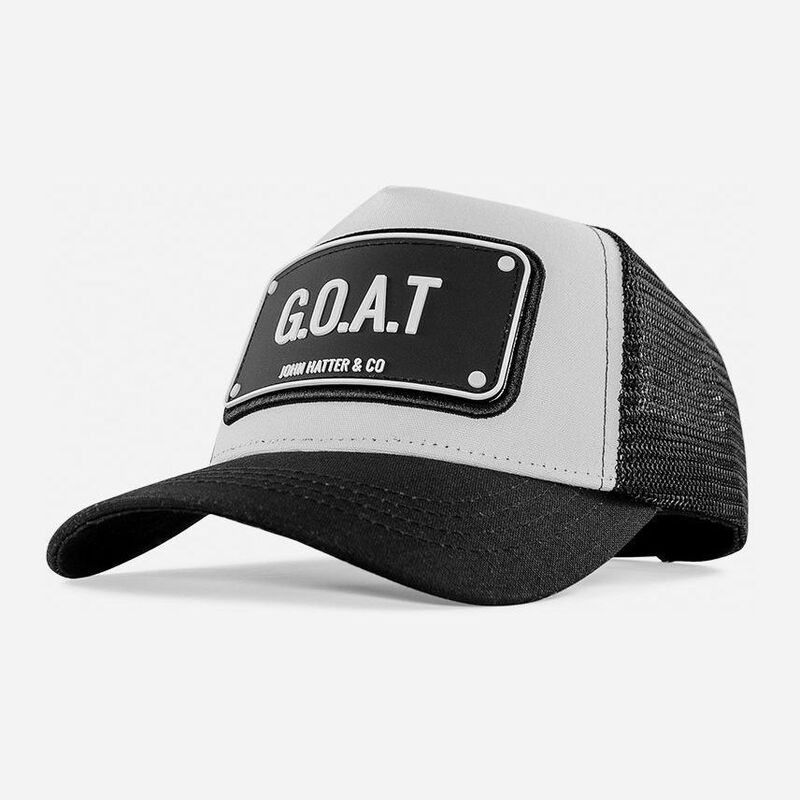 John Hatter & Co G.O.A.T. Unisex Cap Rubber Edition - Black/White