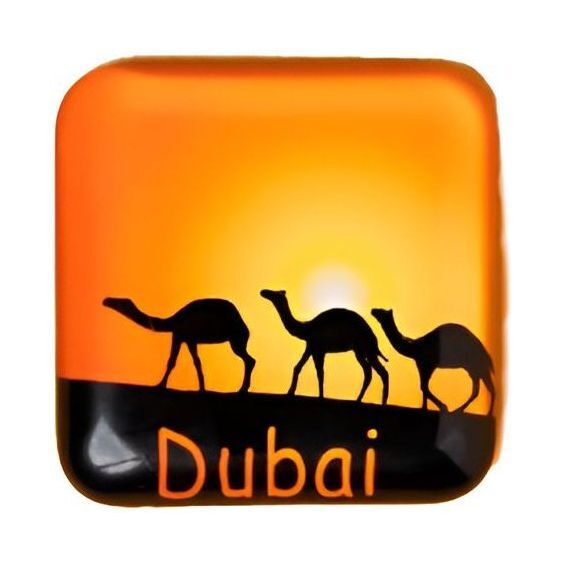 Camel Company Camel Safari Dubai Glass Magnet Camel Company Camel Safari Dubai Glass Magnet