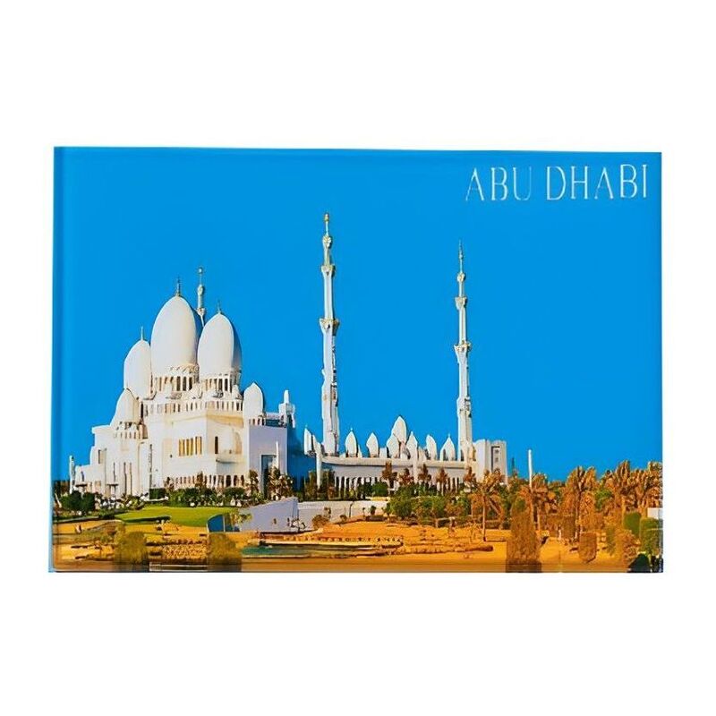 Camel Company Abu Dhabi Mosque Day 74 Glass Magnet Camel Company Abu Dhabi Mosque Day 74 Glass Magnet