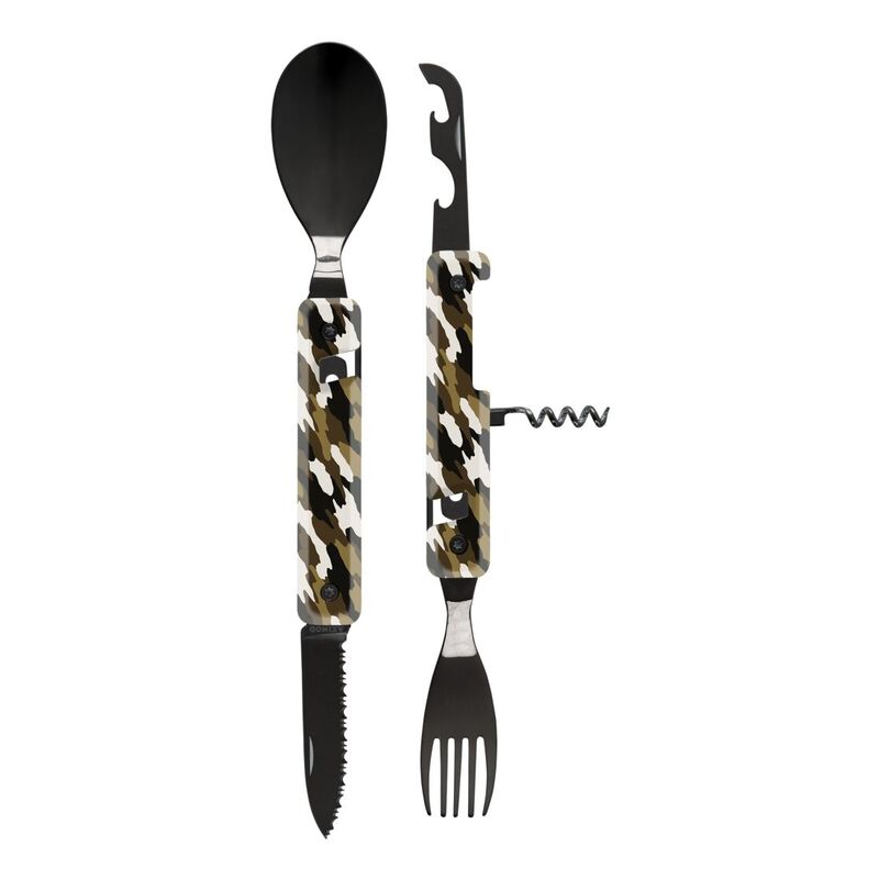 Akinod Multifunction Black Mirror Finish Cutlery 13H25 - Green Camo Akinod Multifunction Black Mirror Finish Cutlery 13H25 - Green Camo