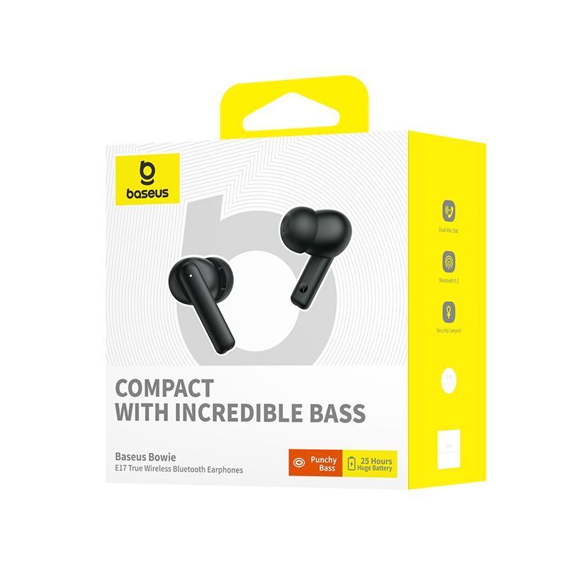 Baseus Bowie E17 True Wireless Bluetooth Earphones - Cluster Black Baseus Bowie E17 True Wireless Bluetooth Earphones - Cluster Black