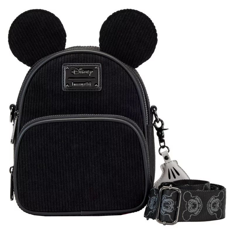 Loungefly! Leather Disney D100 Corduroy Convertible Crossbody Bag