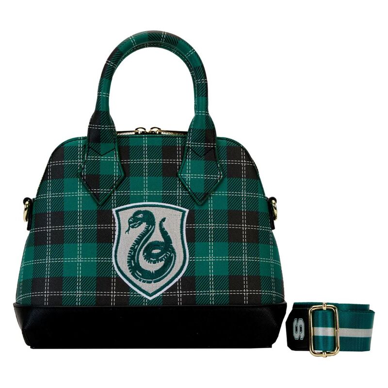 Loungefly! Leather Harry Potter Varsity Slytherin Plaid Crossbody Shoulder Bag