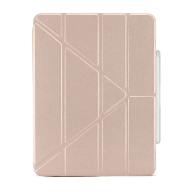 Pipetto iPad Air 13 Origami Folio Smart Case No.3 With Pencil Case - Mettalic Pink