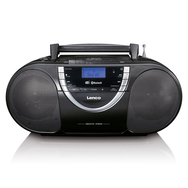 Lenco SCD-6900BK - Portable CD MP3 Casette DAB+ FM Radio Player - Black