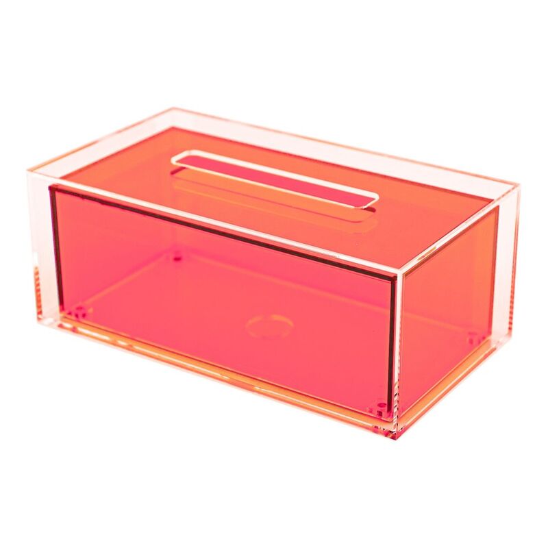 Roomours Tissue Box Acrylic Pink (22.5 x 12.5 x 8.8 cm)