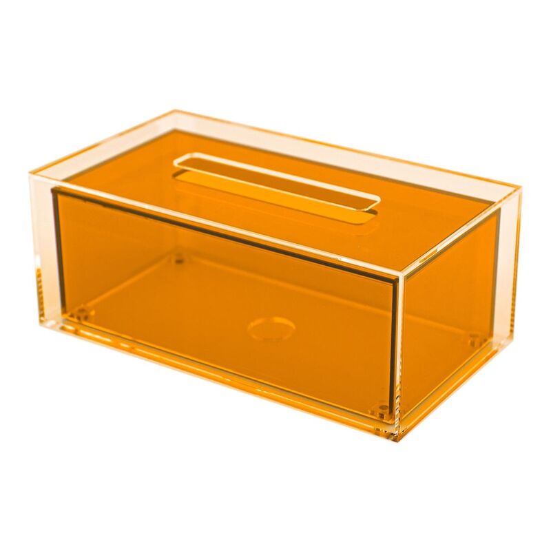 Roomours Tissue Box Acrylic Orange (22.5 x 12.5 x 8.8 cm)