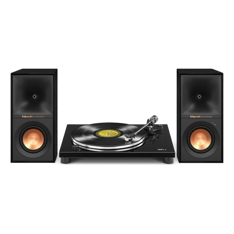 Music Hall MMF-1.3 Turntable with Klipsch 40-PM Powered Speakers - Black (Bundle)