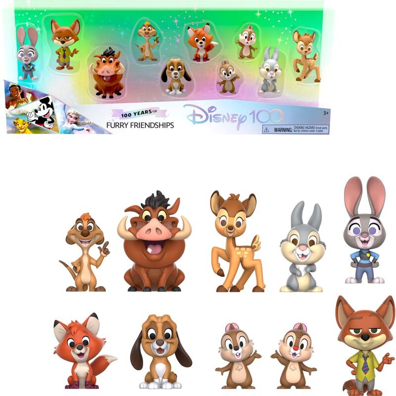 Disney 100 Celebration Figures 100 Years Of Furry Friendship Duos (Pack of 8)