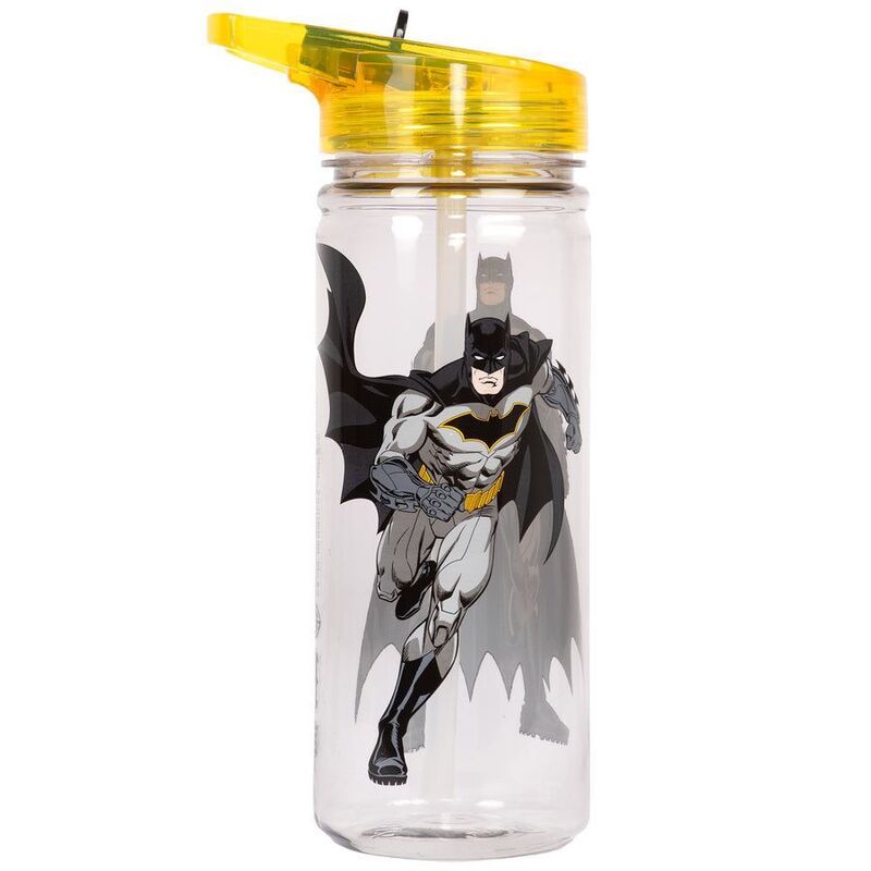 Fringoo Personalize Plastic Bottle with Straw - Batman Yellow Fringoo Personalize Plastic Bottle with Straw - Batman Yellow