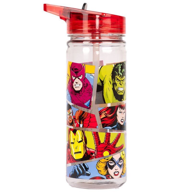 Fringoo Personalize Plastic Bottle with Straw - Avengers Multicolor Fringoo Personalize Plastic Bottle with Straw - Avengers Multicolor