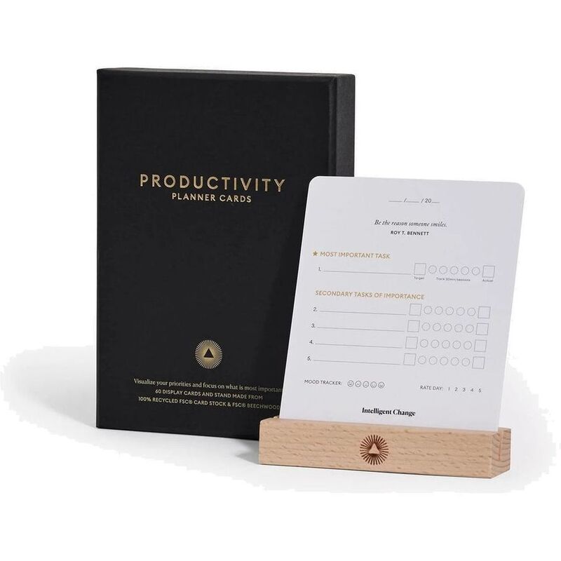 Intelligent Change Productivity Planner Cards - Black