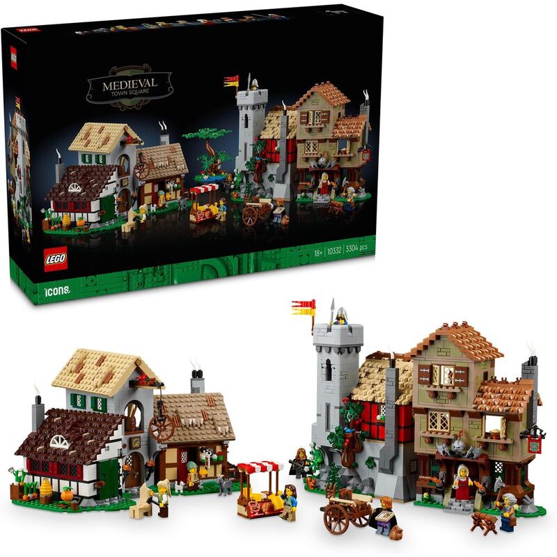 LEGO Icons Medieval Town Square Building Set 10332 Building Set (3304 pieces)