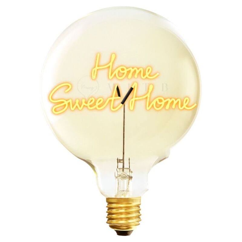 Message in the Bulb 904113X Home Sweet Home LED Light Bulb (6 Volt) - Amber Glass - 2200K Light