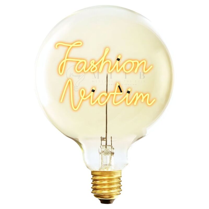 Message in the Bulb 904184 Fashion Victim LED Light Bulb (6 Volt) - Amber Glass - 2200K Light