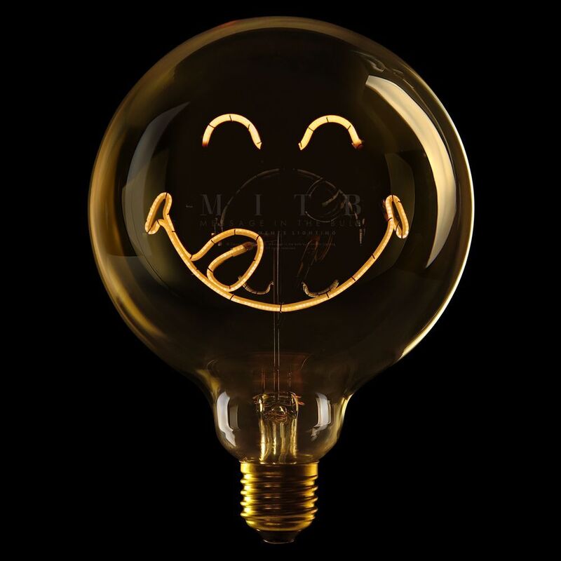 Message in the Bulb 904139X Smileyworld LED Light Bulb (6 Volt) - Amber Glass - 2200K Light