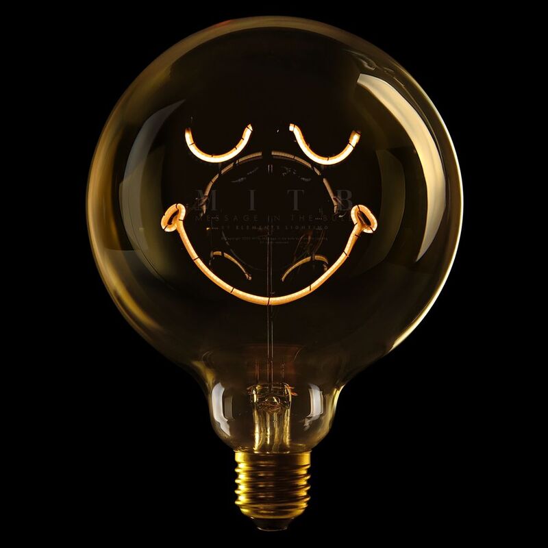 Message In The Bulb - 904140X Smileyworld Calm LED Light Bulb (6 Volt) - Amber Glass - 2200K Light