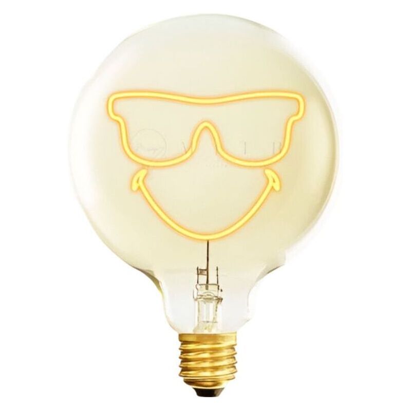 Message In The Bulb - 904144X Smileyworld Sunglasses LED Light Bulb (6 Volt) - Amber Glass - 2200K Light