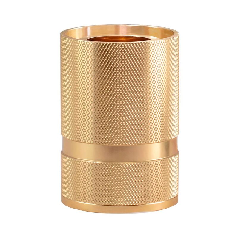 Message in the Bulb 306015G Madison Lamp Base - Rose Gold Knurling (Type G Plug)