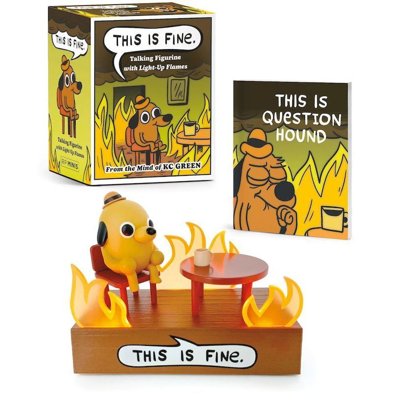 This Is Fine Talking Figurine - With Light And Sound! | Kc Green This Is Fine Talking Figurine - With Light And Sound! | Kc Green