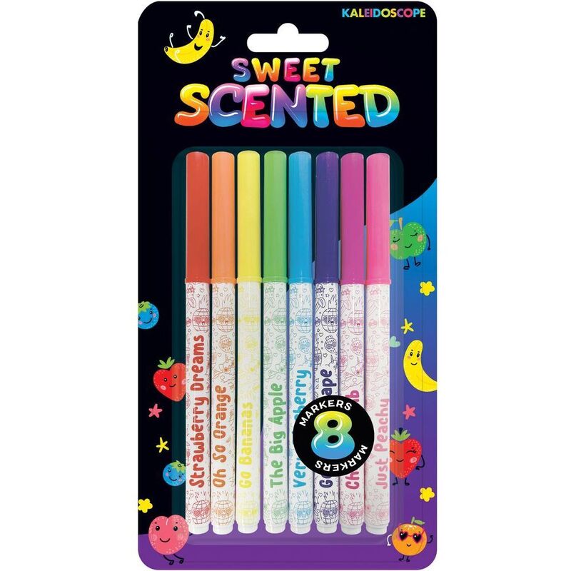 Kaleidoscope 8 Sweet Scented Markers | Hinkler Books