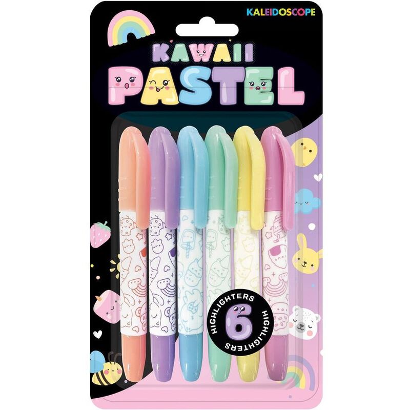 Kaleidoscope 6 Kawaii Pastel Markers | Hinkler Books