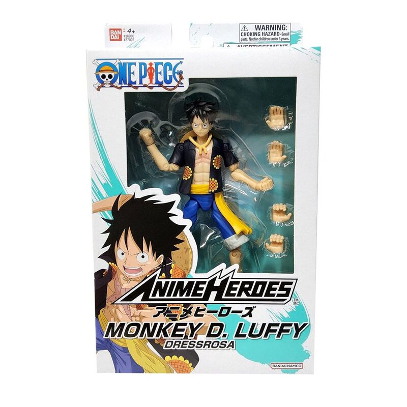 Bandai Anime Heroes One Piece Monkey D.Luffy Dressrosa 7-Inch Action Figure