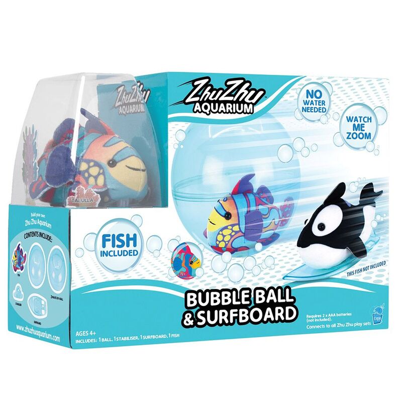 Zhu Zhu Pets Aquarium Ball And Surfboard With Fish Playset