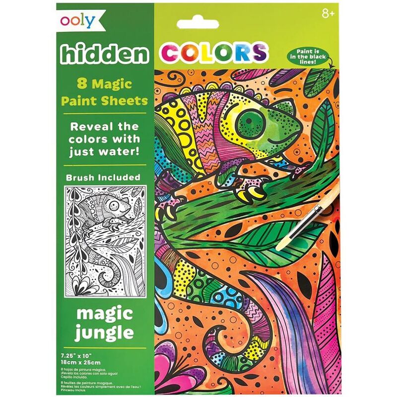 Ooly Hidden Colors Magic Paint Sheets - Magic Jungle