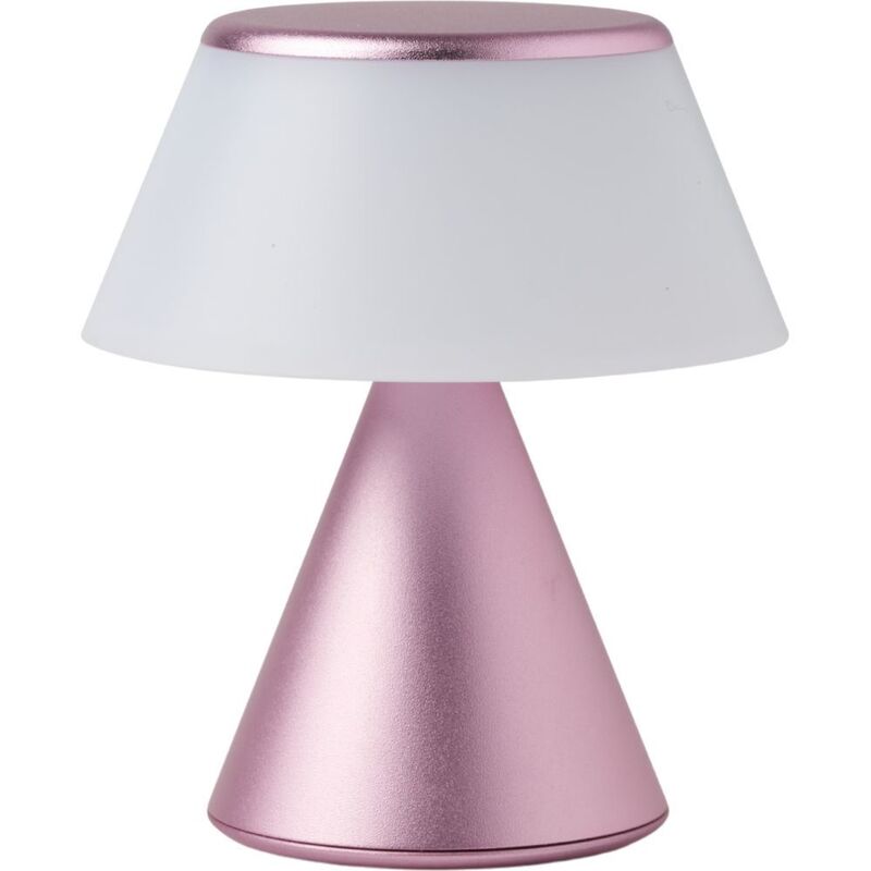 Lexon Luma S - Infinitely Pairable LED Lamp - Light Pink 3-Inches