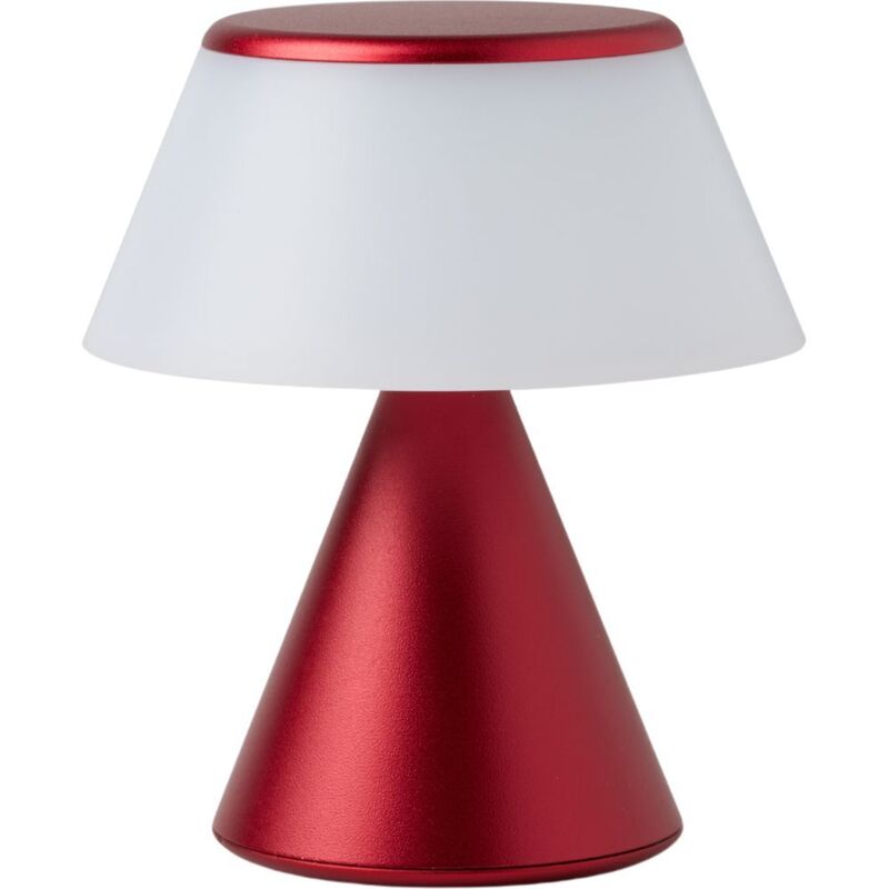 Lexon Luma S - Infinitely Pairable LED Lamp - Dark Red 3-Inches