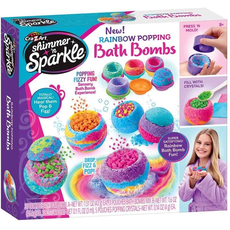 Shimmer N Sparkle Rainbow Popping Bath Bombs