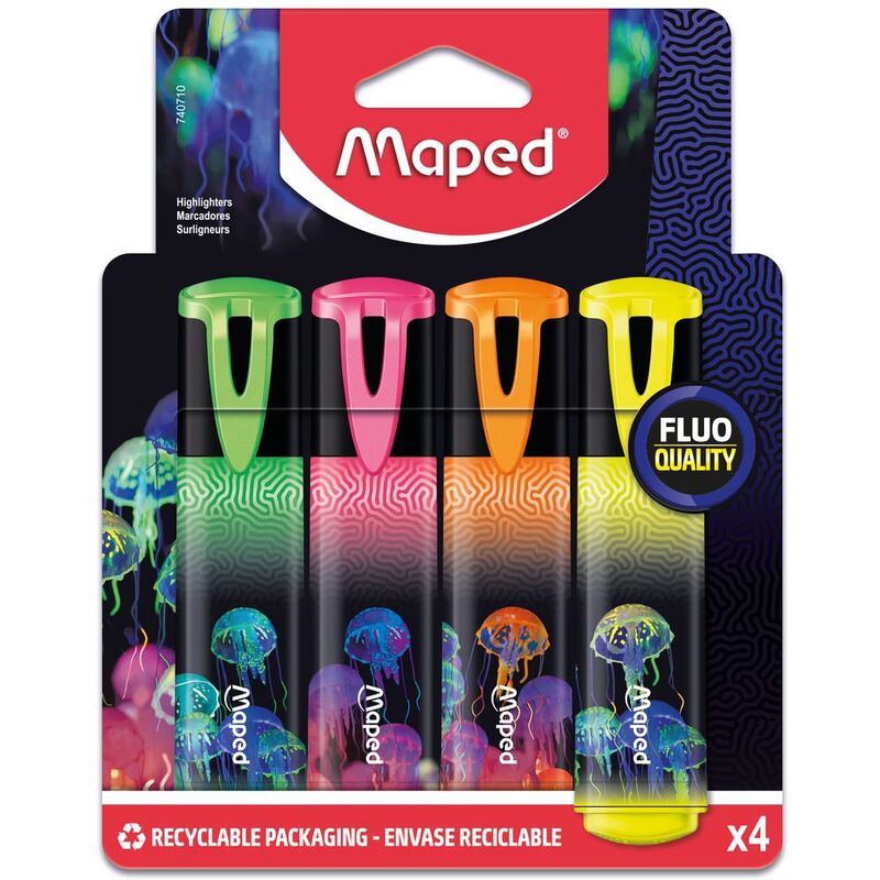 Maped Highlighters Deepsea P Cardboard (Set of 4)