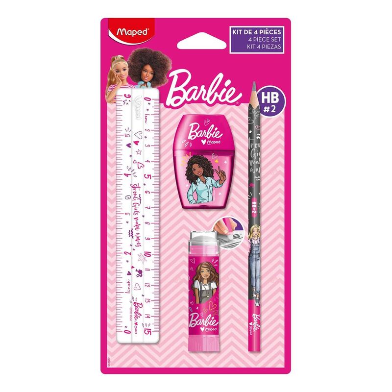 Maped Stationery Set Barbie Collection (Set of 4)