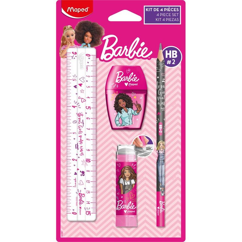 Maped Stationery Set Barbie Collection (Set of 4)