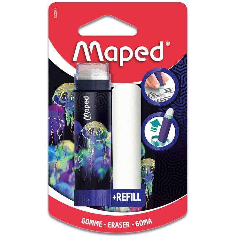 Maped Eraser Stick Deepsea Paradise Bls=1Pc+Refill