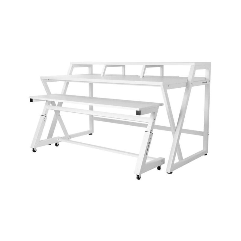 Wavebone Headquarter Workstation Table Bundle - White