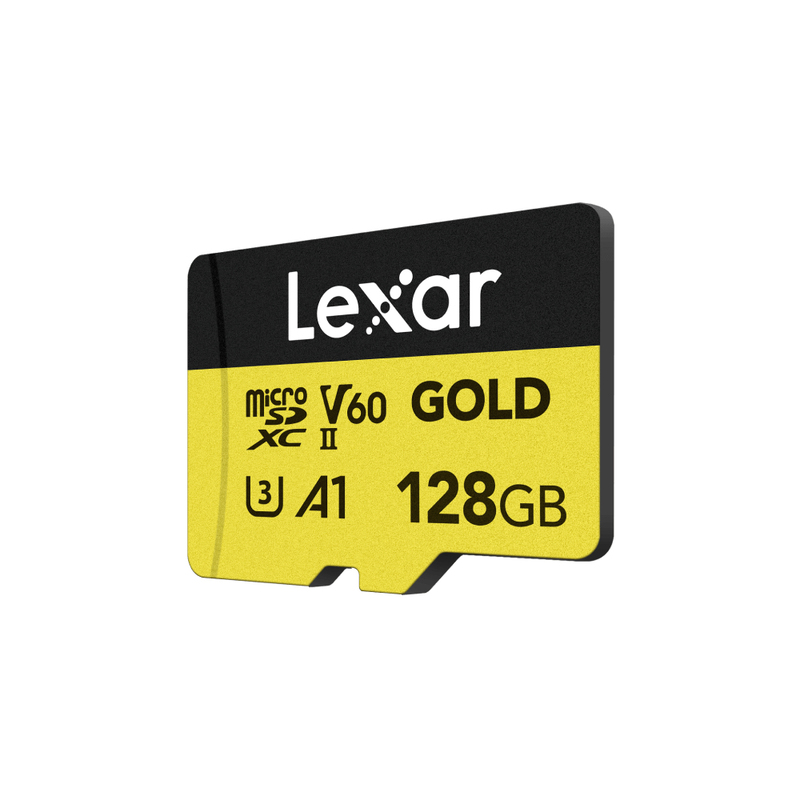 Lexar 128GB Lexar Gold MicroSDXC UHS-II Cards/ Up To 280MB/S Read And 100MB/S Write C10 A1 V60 U3/ Full-HD & 4K Video