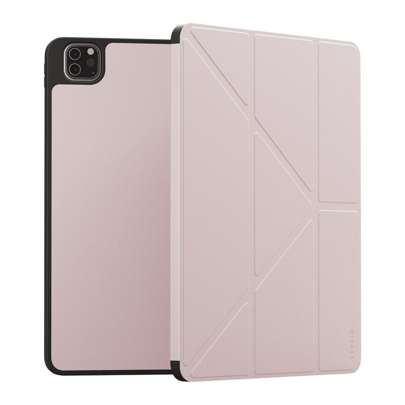 Levelo Elegante Hybrid Leather Magnetic Case For iPad Pro 12.9-Inch - Pink