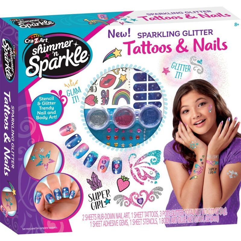 Shimmer & Sparkle Nails & Body Tattoos