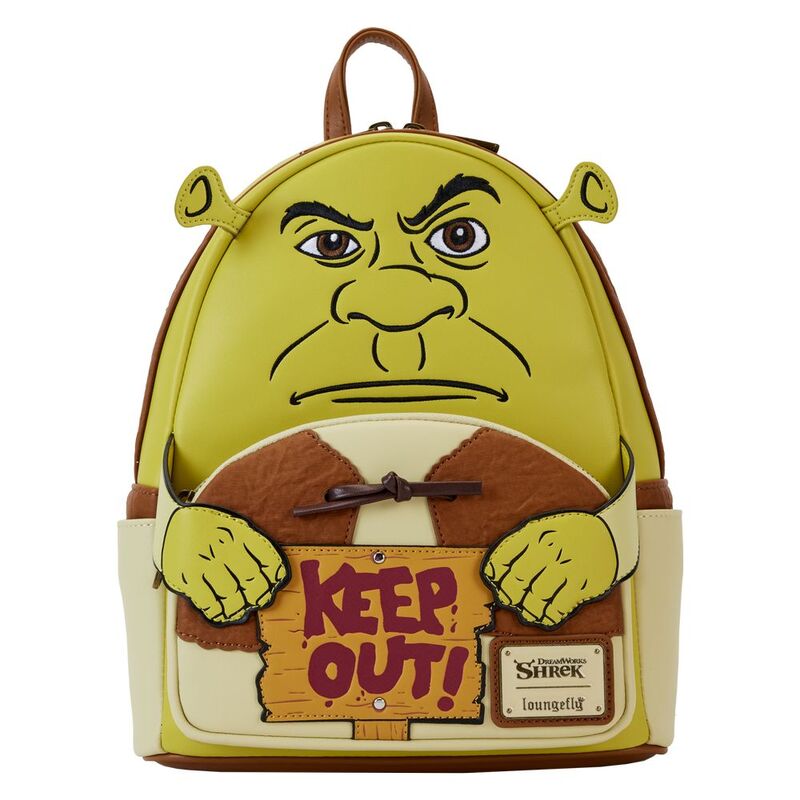 Loungefly Leather Dreamworks Shrek Keep Out Cosplay Mini Backpack Loungefly Leather Dreamworks Shrek Keep Out Cosplay Mini Backpack